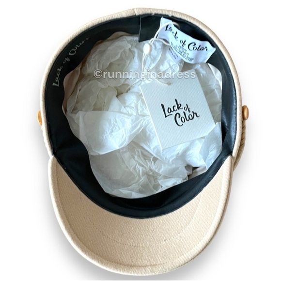 NWT Lack of Color Riviera Cap In Cream & Gold Size Medium 57 cm main image 10